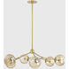 Trixie 6 Light 34.75 inch Aged Brass Chandelier Ceiling Light